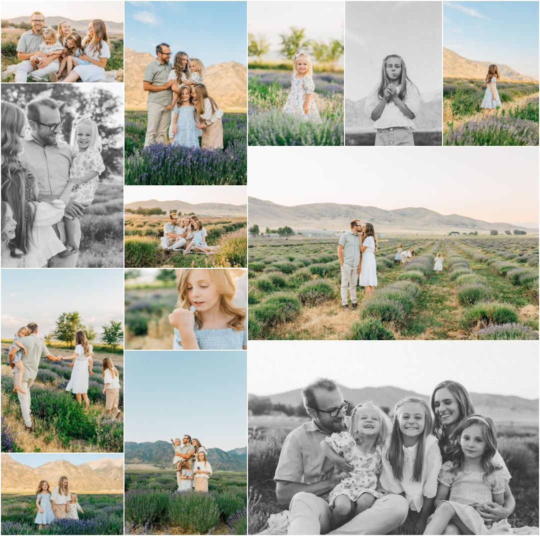 Summer Lavender Family Pictures - Utah County Family Photographer